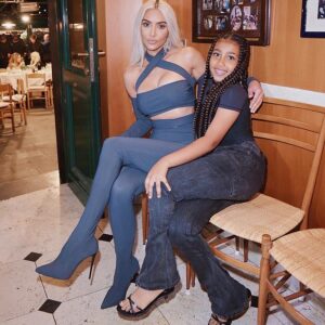 Bonding: Kim Kardashian, 41, bonded with her soon to be nine year old daughter, North, during their recent trip to Italy