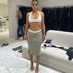 Kim Kardashian proved worthy of her fashionista status as she gave fans a peek at one of her incredible wardrobe fittings