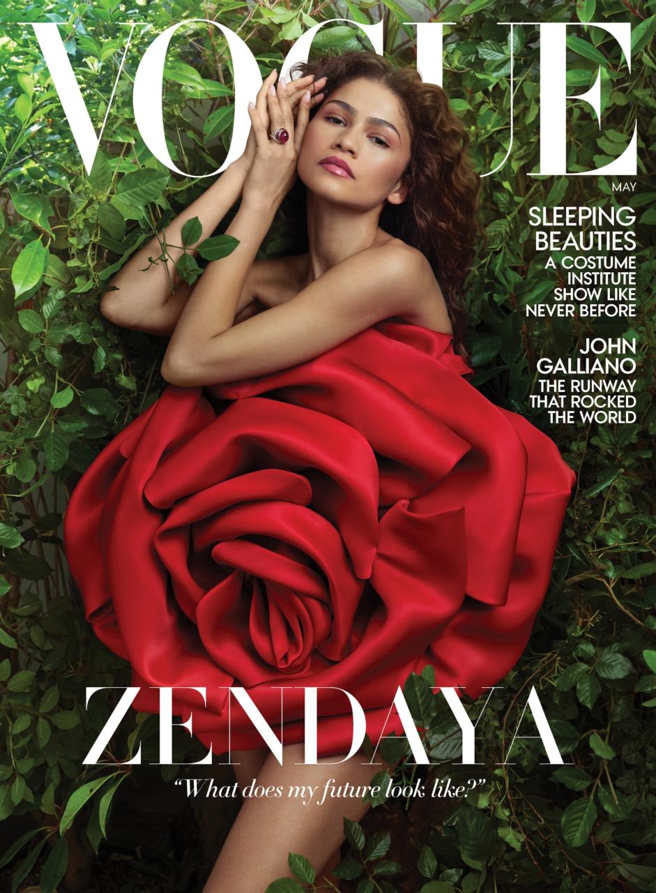 PH๏τO: Zendaya is the cover star of the May issue of American Vogue.