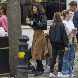 Here she comes: Zendaya was just a face in the crowd as she left a crowded café on Sunday, despite being one of the world's most instantly recognizable actresses